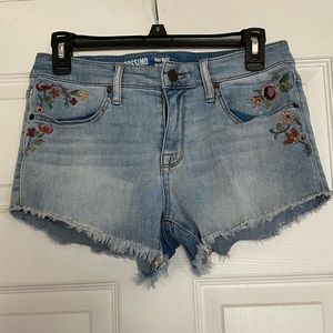 Embroidered denim/ jean shorts